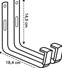 Intratuin Elho Barcelona Balkonkastenhalter für Wand Metall anthrazit| Haken & Bügel