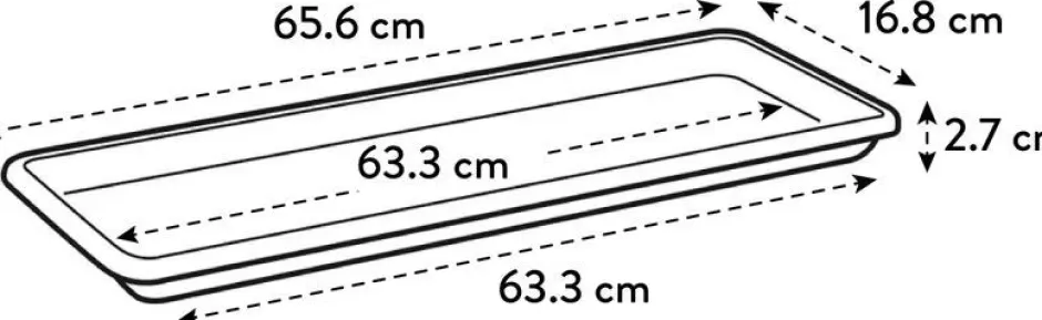 Intratuin Elho Barcelona Balkonkasten Untersetzer 70 cm anthrazit| Untersetzer