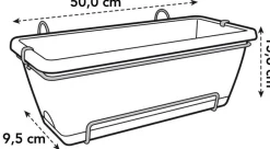 Intratuin Elho Barcelona Balkonkasten 50 cm anthrazit| Balkonkästen|Blumentöpfe & Pflanzgefäße