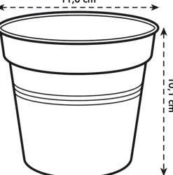 Intratuin Elho green basics Anzuchttopf D 11 H 10,2 cm schwarz| Anzuchttöpfe