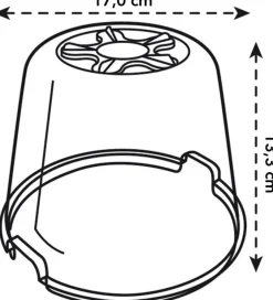 Intratuin Elho green basics Anzuchtkasten Deckel D 17 cm H 13,8 cm| Anzuchtkästen & Mini-Gewächshäuser