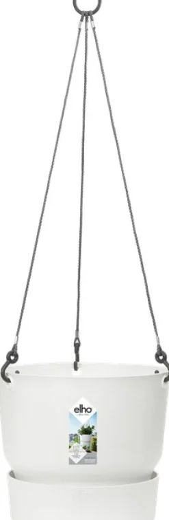 Intratuin Elho Hängetopf Greenville weiß D 23,9 H 20,3 cm| Blumenampeln & Hängetöpfe|Blumentöpfe & Pflanzgefäße