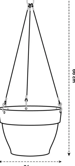 Intratuin Elho Hängetopf Vibia D 26 H 18 cm anthrazit| Blumenampeln & Hängetöpfe|Blumentöpfe & Pflanzgefäße