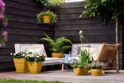 Intratuin Elho Hängetopf Vibia gelb D 26 H 18 cm| Blumenampeln & Hängetöpfe|Blumentöpfe & Pflanzgefäße