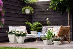 Intratuin Elho Hängetopf Vibia weiß D 26 H 18 cm| Blumenampeln & Hängetöpfe|Blumentöpfe & Pflanzgefäße