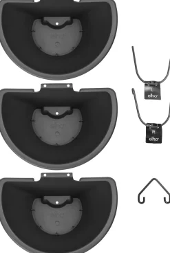 Intratuin Elho Hängetöpfe Corsica anthrazit 26,7 x 17 x 29,7 cm 3 St.| Blumenampeln & Hängetöpfe|Blumentöpfe & Pflanzgefäße