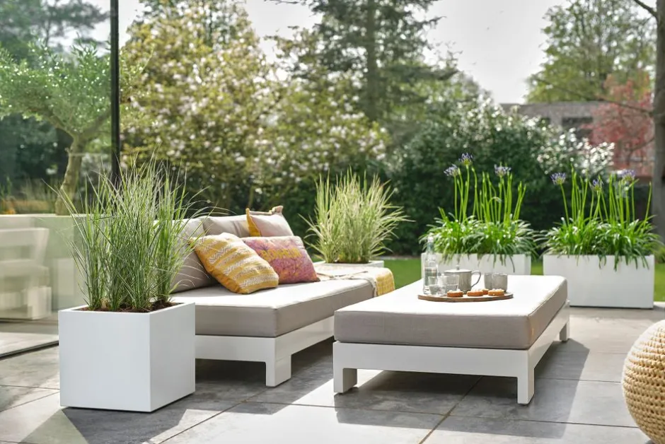 Intratuin Elho Pflanzkübel Vivo 39 x 78 x 37,5 cm weiß| Pflanzkübel|Pflanzkübel & Blumenkübel