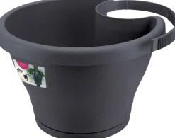 Intratuin Elho Regenrohr-Blumentopf Corsica anthrazit D 24 H 15 cm| Blumentöpfe & Pflanzgefäße