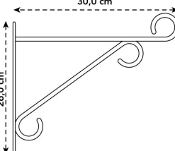 Intratuin Elho Wandhaken Eleganz 30 cm anthrazit| Haken & Bügel