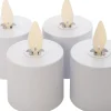 Intratuin Erweitertungsset LED Teelicht weiß 4 St. aufladbar D 3,8 H 3,5 cm gelb| Led Kerzen