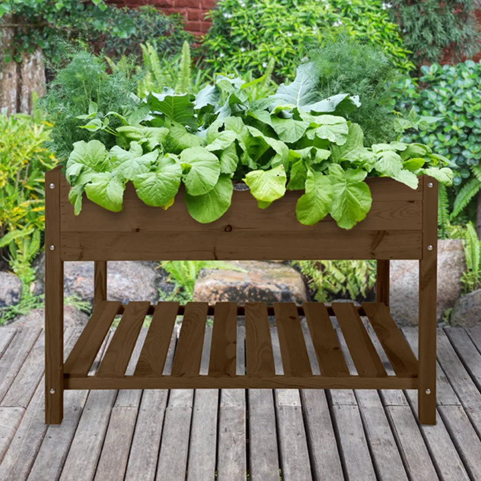 Intratuin Esschert Design Hochbeet braun 118,8 x 78,8 x 78 cm| Anzuchtkästen & Mini-Gewächshäuser