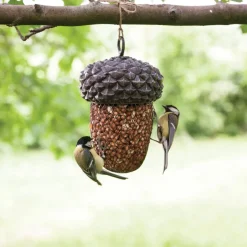 Intratuin Esschert Design Vogelfutterspender braun D 14 H 22,2 cm| Gartenvögel|Vogelfutterhäuser