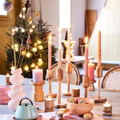 Intratuin Everydays by Kerzenständer Lissy naturell D 10 H 13 cm| Kerzenständer