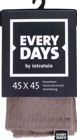 Intratuin Everydays by Kissenbezug Dessin taupe 45 x 45 cm| Kissen