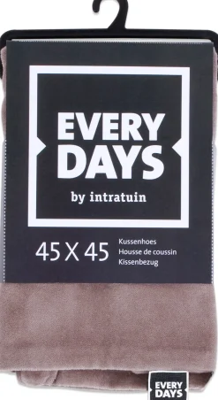 Intratuin Everydays by Kissenbezug Samt taupe 45 x 45 cm| Kissen