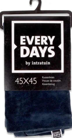 Intratuin Everydays by Kissenbezug Samt blau 45 x 45 cm| Kissen