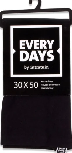 Intratuin Everydays by Kissenbezug Baumwolle schwarz 30 x 50 cm| Kissen