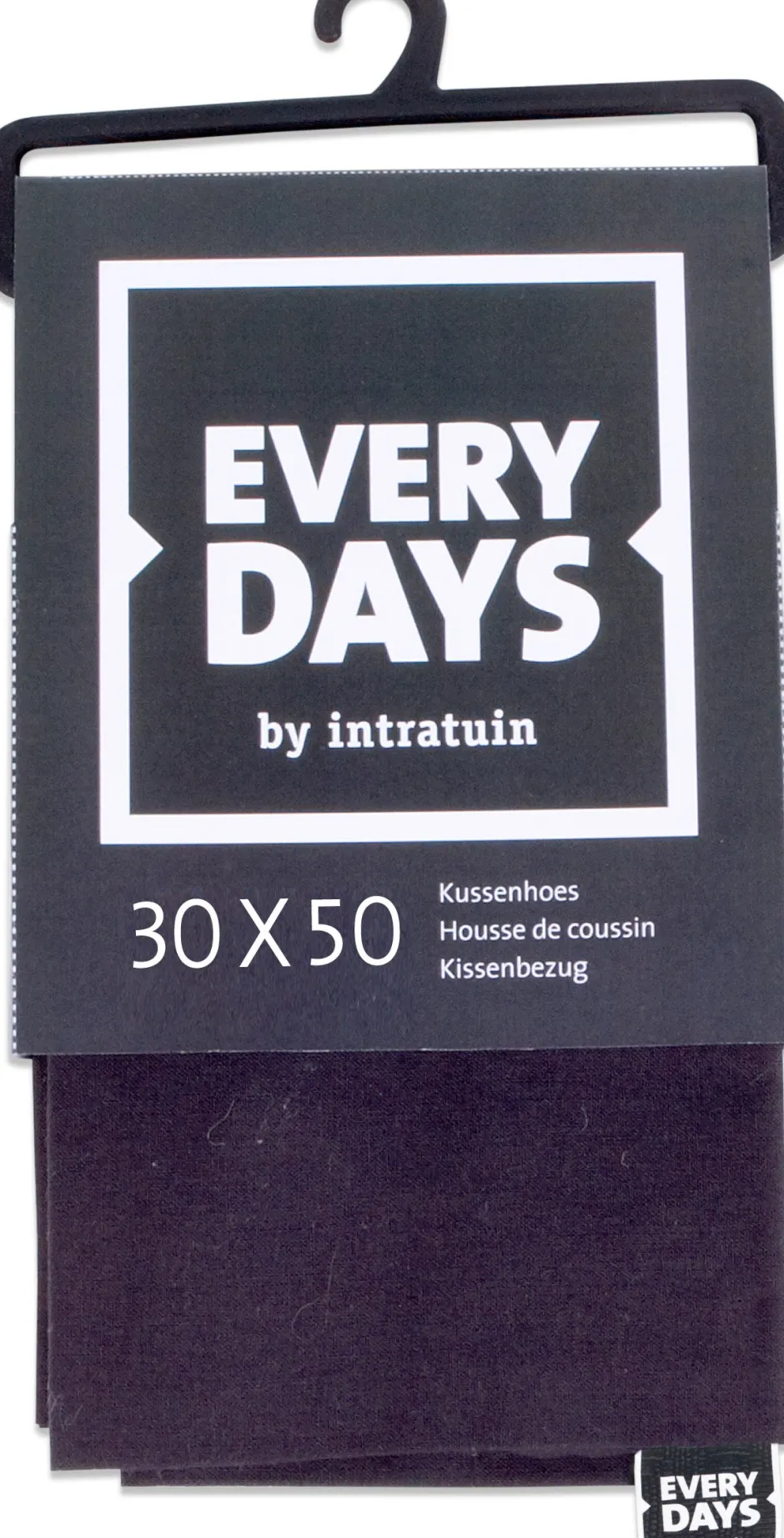 Intratuin Everydays by Kissenbezug Baumwolle anthrazit 30 x 50 cm| Kissen