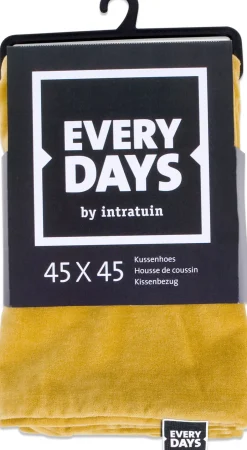 Intratuin Everydays by Kissenbezug Samt gelb 45 x 45 cm| Kissen