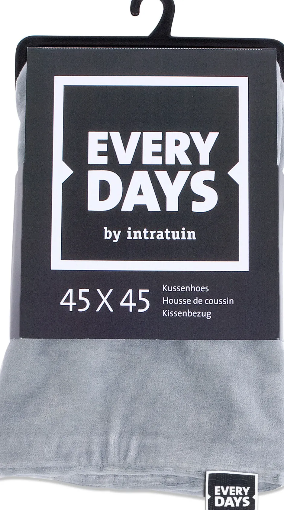 Intratuin Everydays by Kissenbezug Samt grau 45 x 45 cm| Kissen