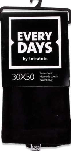 Intratuin Everydays by Kissenbezug Samt schwarz 30 x 50 cm| Kissen