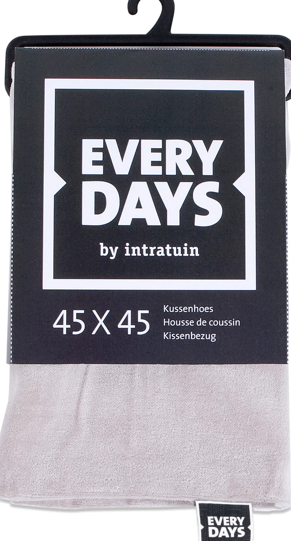 Intratuin Everydays by Kissenbezug Samt grau 45 x 45 cm| Kissen