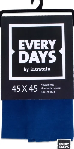 Intratuin Everydays by Kissenbezug Baumwolle blau 45 x 45 cm| Kissen