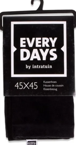 Intratuin Everydays by Kissenbezug Samt schwarz 45 x 45 cm| Kissen