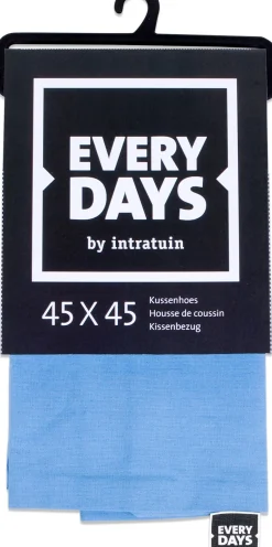 Intratuin Everydays by Kissenbezug Baumwolle blau 45 x 45 cm| Kissen