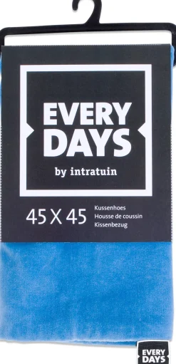 Intratuin Everydays by Kissenbezug Samt blau 45 x 45 cm| Kissen