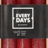 Intratuin Everydays by Stabkerzen Rustic rot 10 Std. 6 St.| Stabkerzen