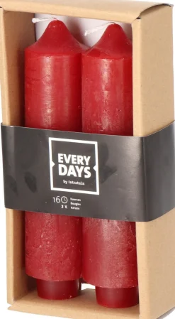 Intratuin Everydays by Stabkerzen Rustic rot 16 Std. 2 St.| Stabkerzen