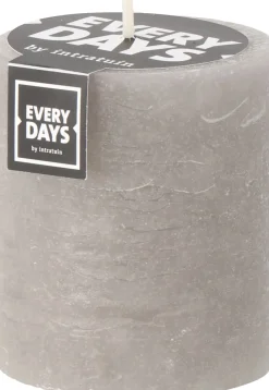 Intratuin Everydays by Stumpenkerze Rustic hellgrau 45 Std. D 7 H 8 cm| Stumpenkerzen