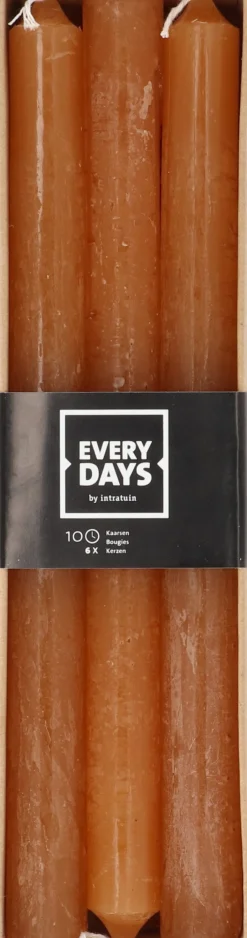 Intratuin Everydays by Stabkerzen Rustic orange 10 Std. 6 St.| Stabkerzen