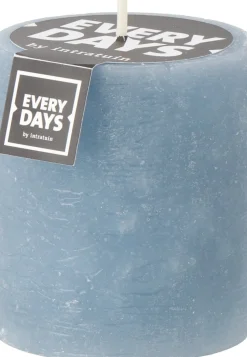 Intratuin Everydays by Stumpenkerze Rustic jeansblau 45 Std. D 7 H 8 cm| Stumpenkerzen
