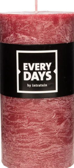 Intratuin Everydays by Stumpenkerze Rustic weinrot D 7 H 13 cm| Stumpenkerzen