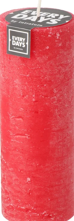 Intratuin Everydays by Stumpenkerze Rustic rot 100 Std. D 7 H 19 cm| Stumpenkerzen
