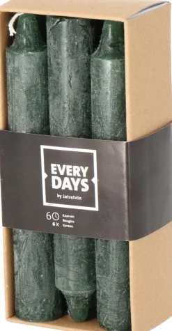 Intratuin Everydays by Stabkerzen Rustic grün 6 Std. 6 St.| Stabkerzen