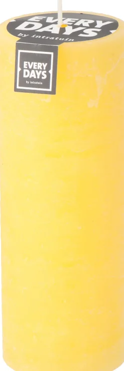 Intratuin Everydays by Stumpenkerze Rustic gelb 100 Std. D 7 H 19 cm| Stumpenkerzen