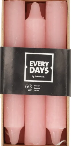 Intratuin Everydays by Stabkerzen Rustic hellrosa 6 Std. 6 St.| Stabkerzen