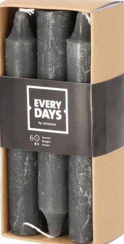 Intratuin Everydays by Stabkerzen Rustic grau 6 Std. 6 St.| Stabkerzen