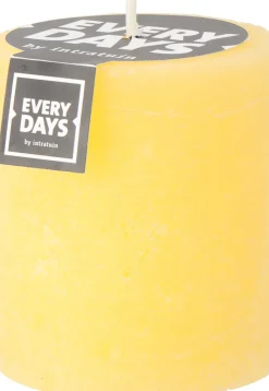 Intratuin Everydays by Stumpenkerze Rustic gelb 45 Std. D 7 H 8 cm| Stumpenkerzen
