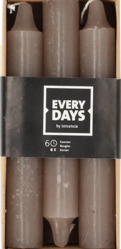 Intratuin Everydays by Stabkerzen Rustic taupe 6 Std. 6 St.| Stabkerzen