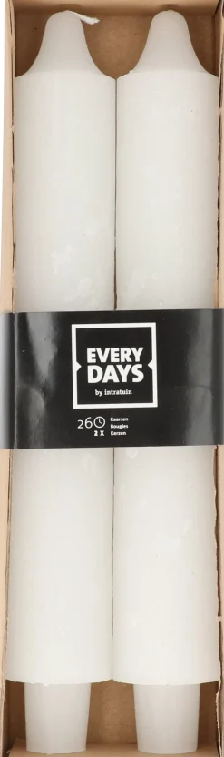Intratuin Everydays by Stabkerzen Rustic weiß 26 Std. 2 St.| Stabkerzen