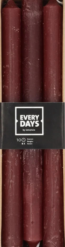 Intratuin Everydays by Stabkerzen Rustic braun 10 Std. 6 St.| Stabkerzen