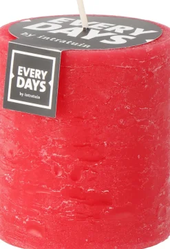 Intratuin Everydays by Stumpenkerze Rustic rot 45 Std. D 7 H 8 cm| Stumpenkerzen