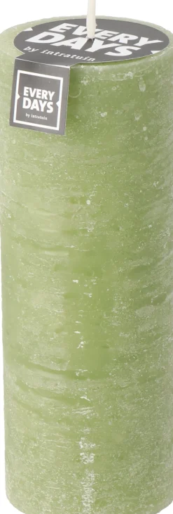 Intratuin Everydays by Stumpenkerze Rustic hellgrün 100 Std. D 7 H 19 cm| Stumpenkerzen