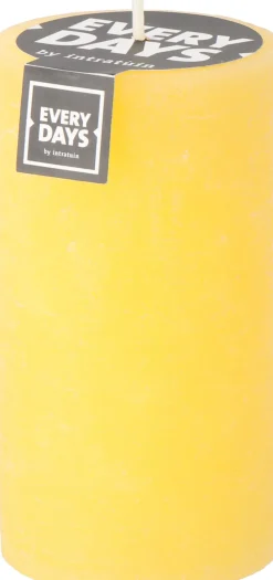 Intratuin Everydays by Stumpenkerze Rustic gelb 75 Std. D 7 H 13 cm| Stumpenkerzen