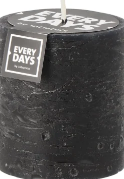 Intratuin Everydays by Stumpenkerze Rustic schwarz 45 Std. D 7 H 8 cm| Stumpenkerzen