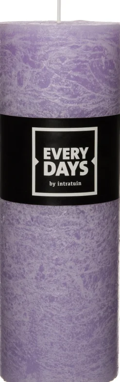 Intratuin Everydays Stumpenkerze Rustic lila D 6,8 H 19 cm| Stumpenkerzen